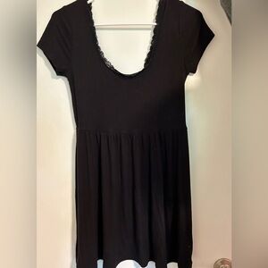 Arizona Jean Co. Black Dress with Lace Trim